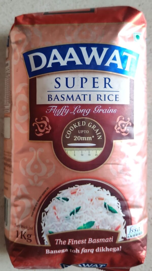 DAAWAT SUPER BASMATI RICE 1KG