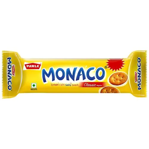 Parle Monaco Biscuit – Classic Regular, Salted Snack, 52.2gm