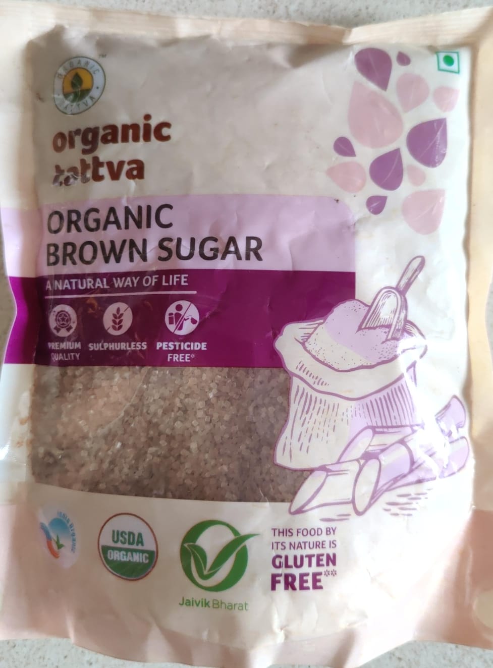 ORGANIC TATTVA BROWN SUGAR 500GM